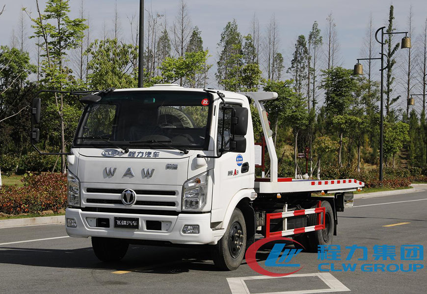 奧馳A3一拖二平板清障車(chē)